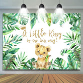 A Wenig König Ist An Sein Weg Safari Babydusche Hintergrund